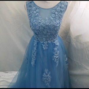 Light blue ball gown